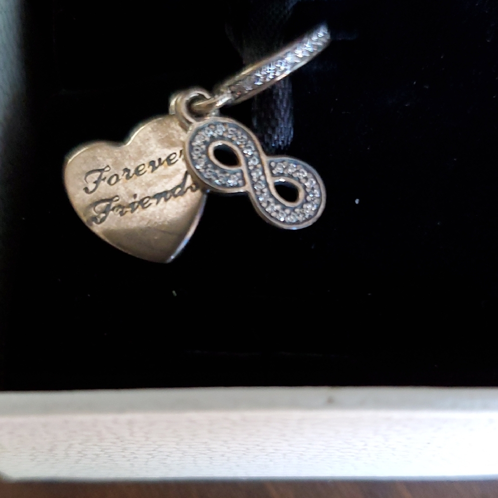 Pandora Silver Heart and Infinity bracelet charm